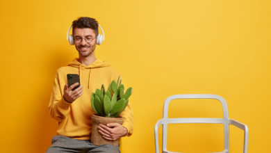 glasses with headphones