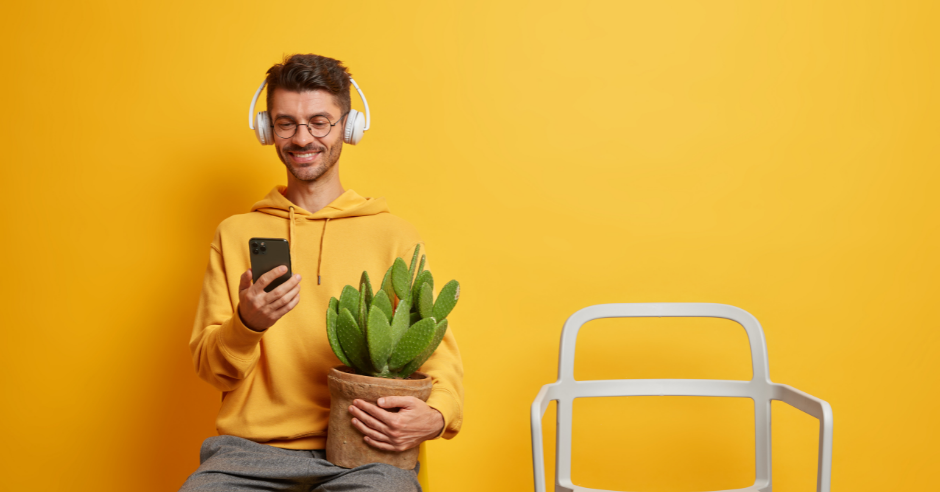 glasses with headphones